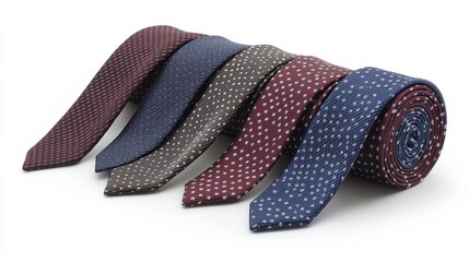 Stylish ties display fashion store product showcase urban environment close-up view men's accessories trends