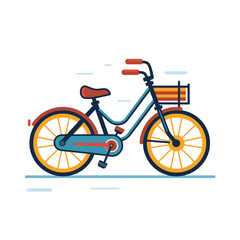 Fototapeta premium Colorful vector illustration of a bicycle in a playful design