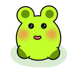 illustration of a frog named pipup is very cute