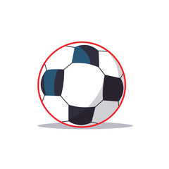 Obraz premium Classic black and white soccer ball design on a minimalist background
