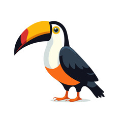 Fototapeta premium Colorful toucan standing proudly in a vibrant tropical setting during daylight hours