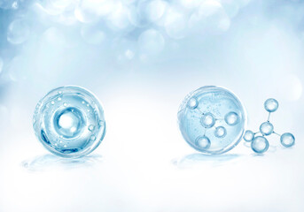 blue bubble molecule for cosmetics product