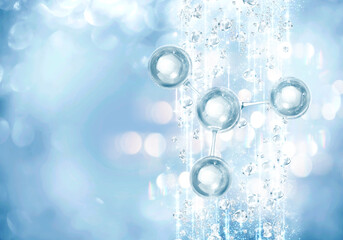 blue bubble molecule for cosmetics product