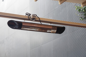 Modern Outdoor Infrared Heater Designed for Use on Your Patio or Balcony