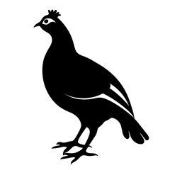 Fototapeta premium Silhouette of a bird standing gracefully on one leg in a minimalist style