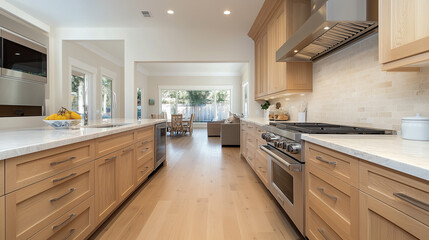 Fototapeta premium elegant contemporary kitchen room interior 