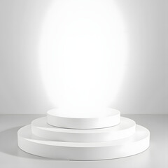 Fototapeta premium A simple white background with soft spotlight effects