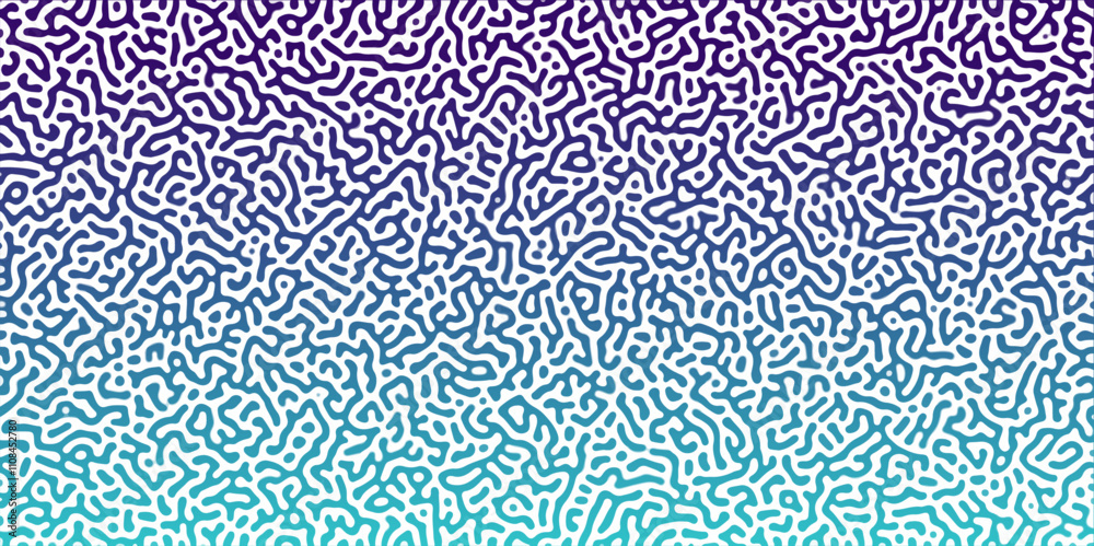 Poster abstract reaction-diffusion turing pattern natural texture blue and purple gradient color scheme. li