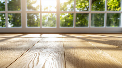 Empty wooden board windowsill flooring hardwood 