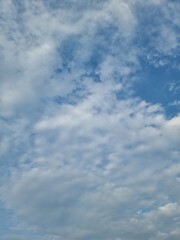 Fototapeta premium Cloudy blue sky sun. High quality photo