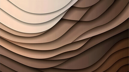 Obraz premium Abstract brown layered wavy background.