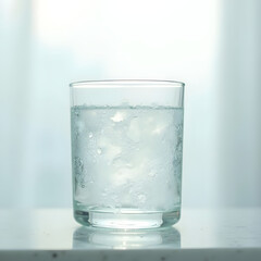 A frosted glass surface on a white background