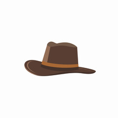 Classic brown cowboy hat with a wide brim and tan band for outdoor adventures