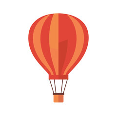 Naklejka premium Colorful hot air balloon soaring high in a clear blue sky