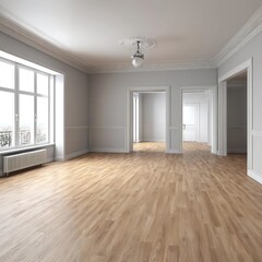 Fototapeta premium empty room with floor