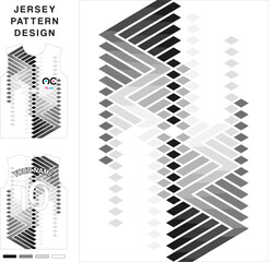 Abstract concept vector jersey pattern template for printing or sublimation sports uniforms football, volleyball, basketball, e-sports, cycling and fishing. Pattern jersey printing.