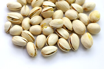 Roasted salted pistachios, delicious snack