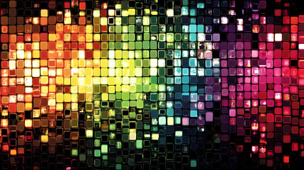 Obraz premium Abstract colorful mosaic background with vibrant squares and pixelated texture.