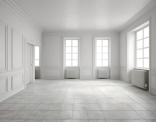 Obraz premium empty white room