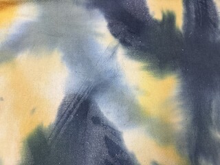 The dyed cotton fabric has beautiful colors.