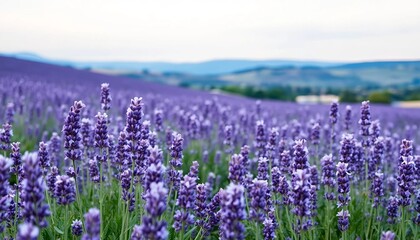 Naklejka premium lavender field 
