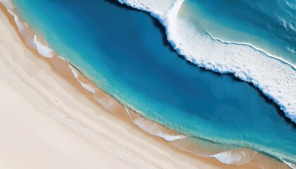 Obraz premium Summer Beach with Sand, Waves, and Sunlight