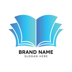 Education Book Gradient abstract colorful logo design