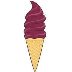 maroon ice cream cone