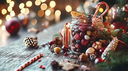 Festive Christmas Candy Jar: Delicious Treats & Holiday Cheer