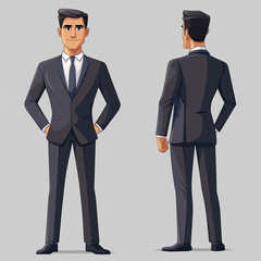 A professional businessman character