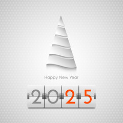 Happy new year 2025 Text Design vector.