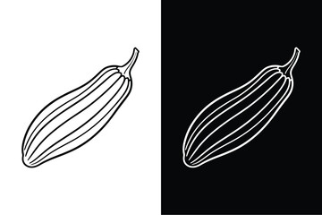 Okra Vegetable Line Icon. Editable Vector Illustration for Designers