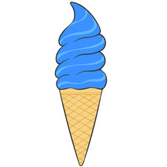 blue ice cream cone