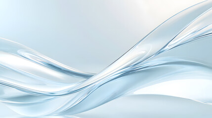 Abstract 3D Glass Design: Twisted Emitter with Glossy Reflections