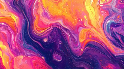 Obraz premium Abstract Fluid Acrylic Paint Swirl Design