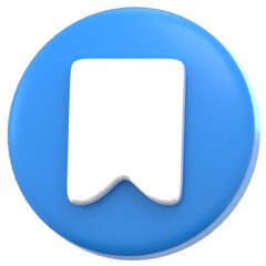 Fototapeta premium 3D Render Bookmark Icon Illustration