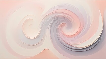 Flowing Gradient Swirls in Pink and Peach on a Soft Cream Background
