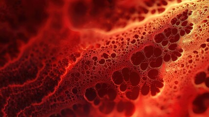 Abstract Red Cellular Structure Organic Texture