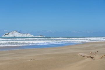 Bare Island an offshore island off Waimarama Beach in southern Hawkes Bay