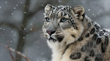 Fototapeta premium portrait of a white bengal tiger