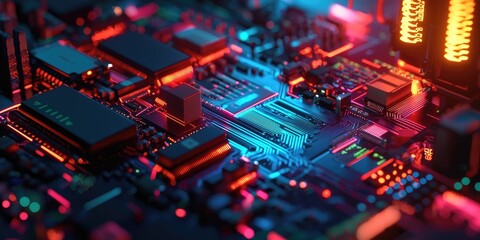 Obraz premium A color image of a hacker trying to breach a secure network, while advanced defense systems and encryption layers block the intrusion.