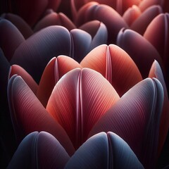 Obraz premium A Close Up of a Tulip Petal A close up of a tulip petal emphasiz