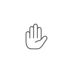 Hand stop icon template vector illustration