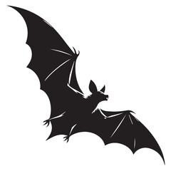 halloween bat silhouette vector design isolated on white background. Black icon halloween bat vector. bat silhouette design as halloween illustration, creepy vector