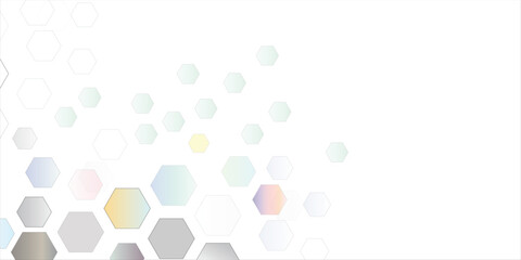 Background with bubbles geometric abstract background with colorful hexagons structure molecule and communication. Science, technology and medical concept.