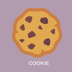 chocochip cookie vector cartoon
