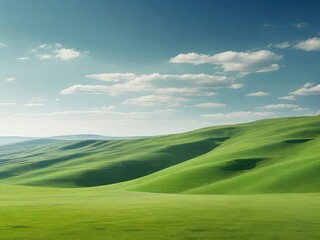Fototapeta premium landscape with grass and mountains on transparent background, landscape with sky and clouds