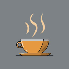 Coffee cup icon, tea cup logo...