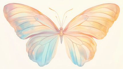 Delicate pastel color palette gossamer butterfly wings. Gossamer. Illustration