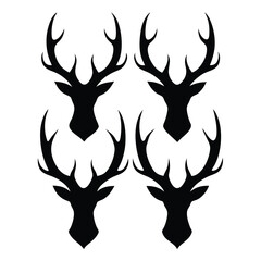deer horn illustration vector bundle.